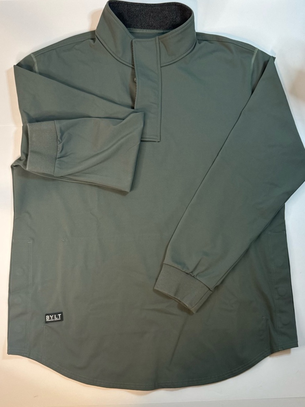 BYLT Elite Fairway Pullover Mens XL Gray Drop Cut Golf Premium Basic Jacket $148